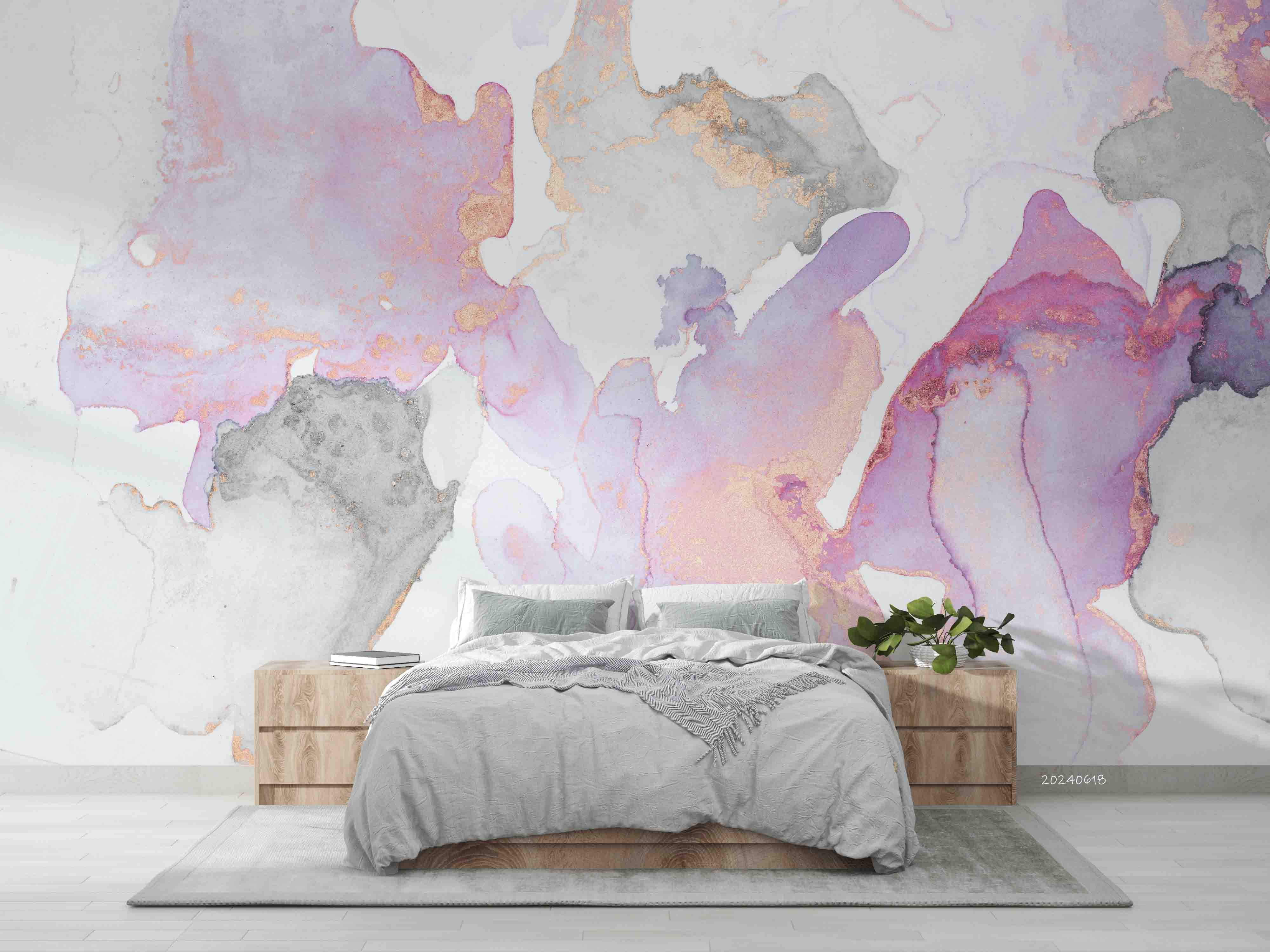 3D Abstract Damaskeen Ellipse Ink And Wash Wall Mural Wallpaper YXL 624