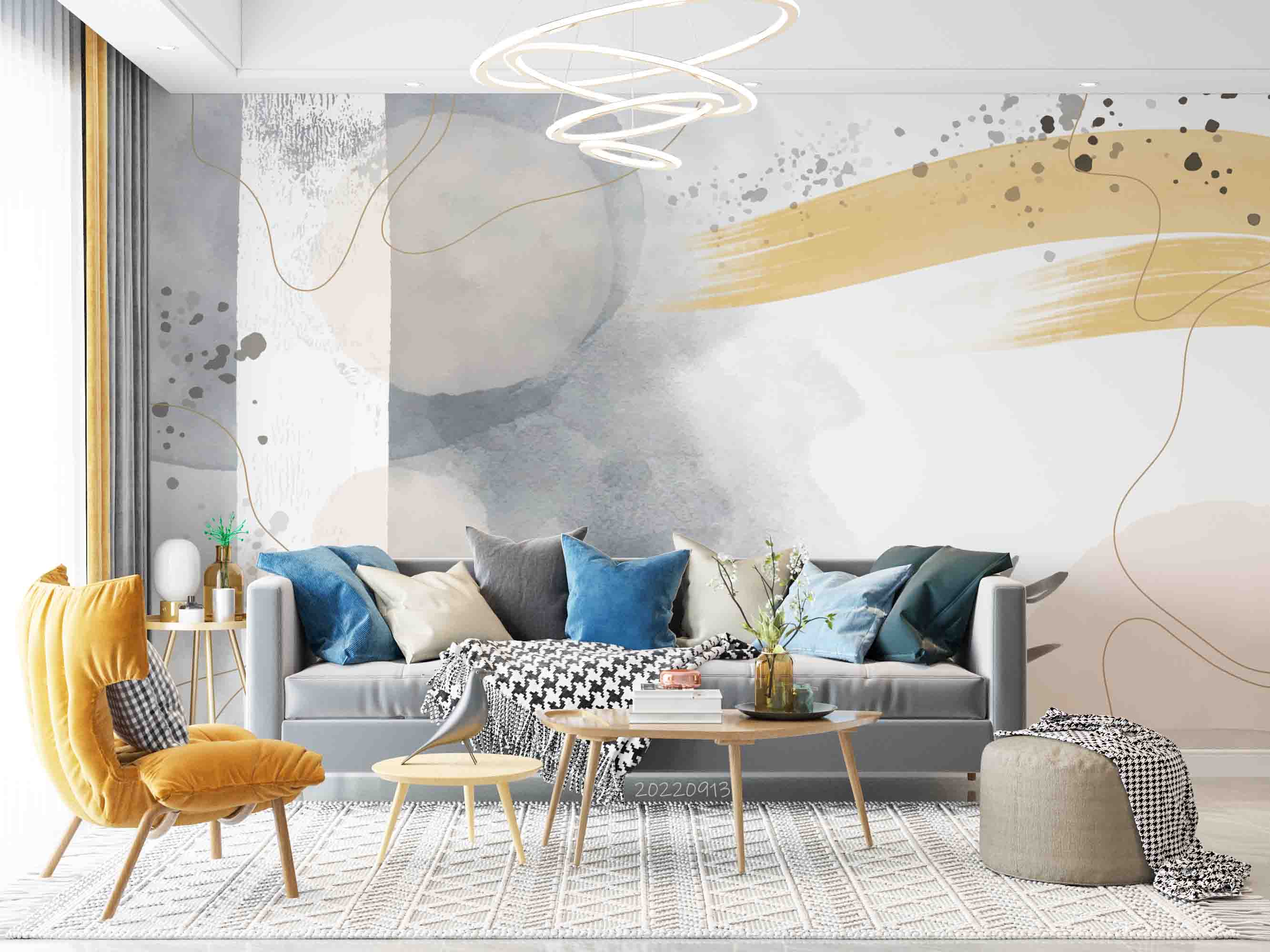 3D Watercolor Abstract Graffiti Background Wall Mural Wallpaper GD 3514- Jess Art Decoration