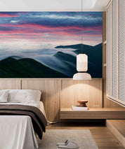 3D Hotel Inn Motel Hostel Resort Manor Scenery Mountains Clouds Wall Mural Wallpaper 10