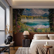 3D Hotel Inn Motel Hostel Resort Manor Scenery Waterfall Wall Mural Wallpaper 17