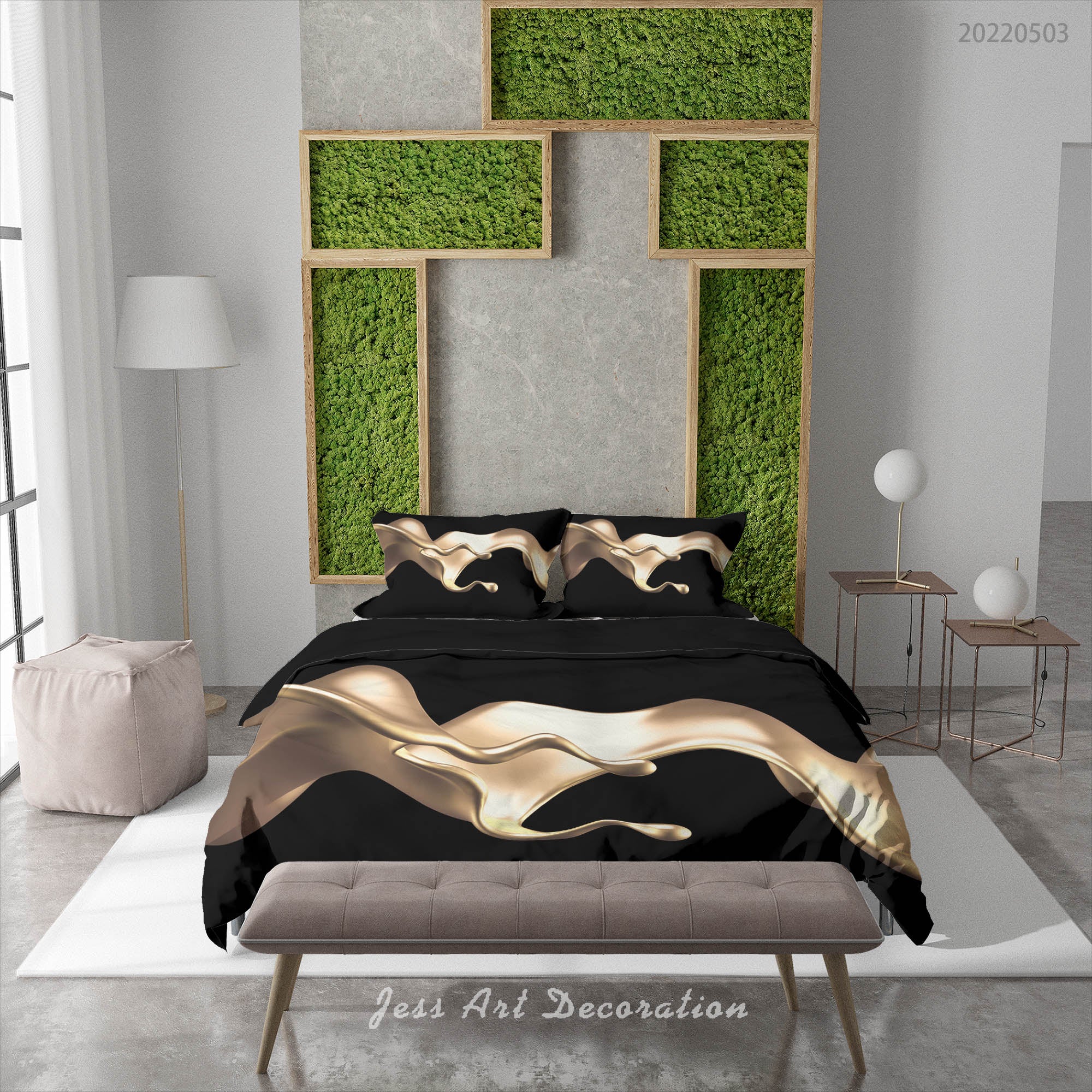3D Graffiti Float Ripple Quilt Cover Set Bedding Set Duvet Cover Pillowcase 574