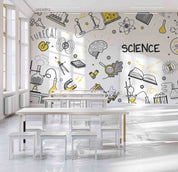 3D School STEM Science Lab Classroom Teaching Aid Wall Mural Wallpaper 19