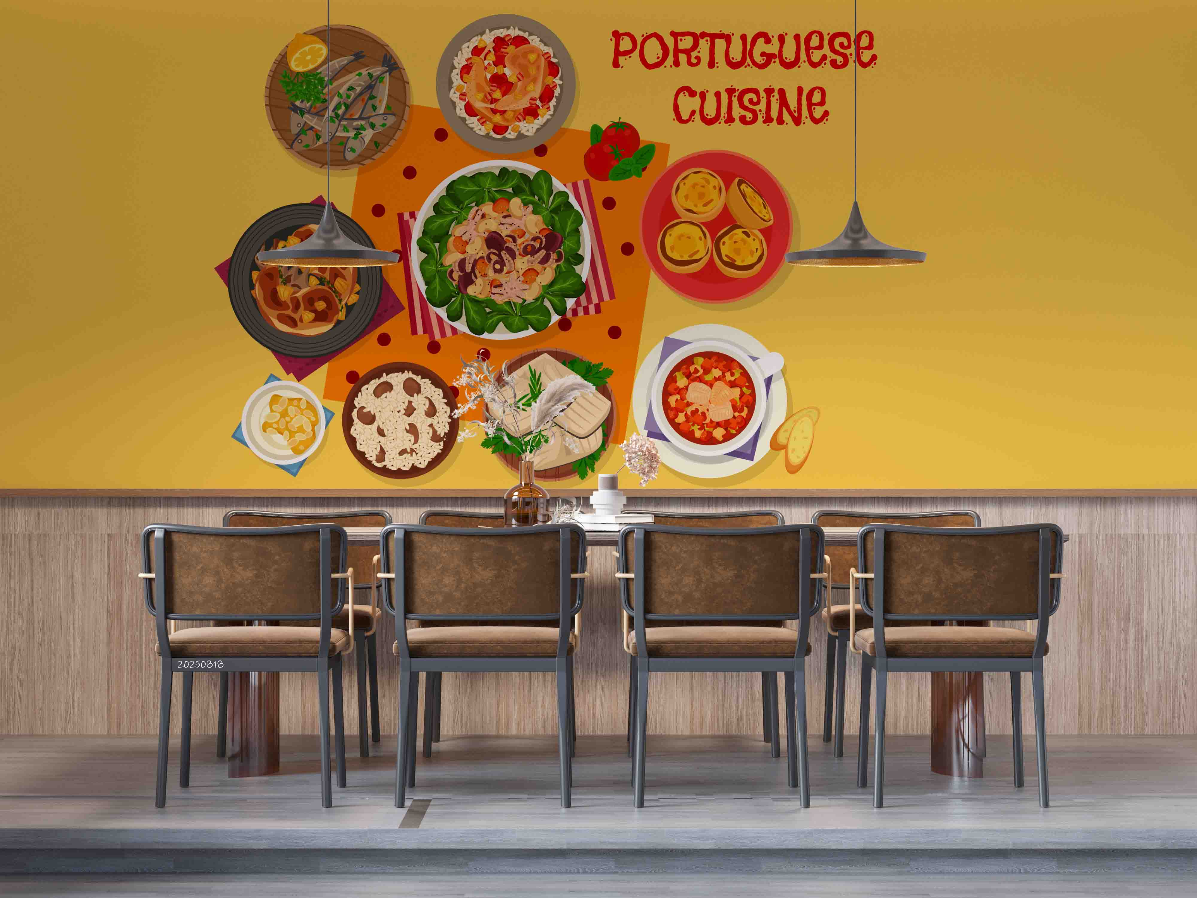 3D Restaurant Snack Bar Diner Fast Food Wall Mural Wallpaper 50