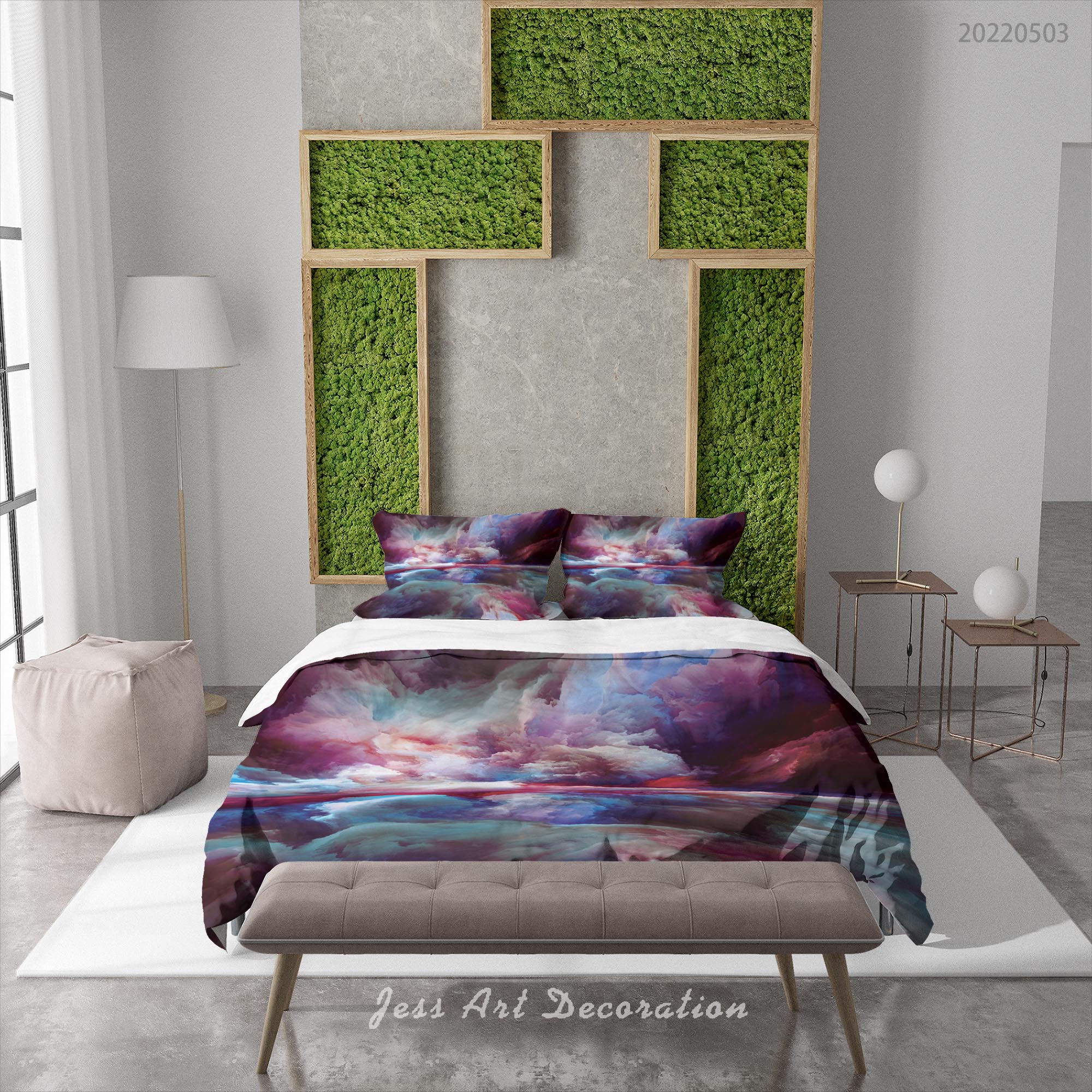 3D Graffiti Ripple Wave Colours Quilt Cover Set Bedding Set Duvet Cover Pillowcase 620