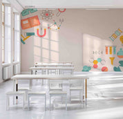 3D School STEM Science Lab Classroom Teaching Aid Wall Mural Wallpaper 0