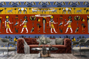 3D Ancient Egypt Pattern Egyptian Hieroglyphic Symbols Wallpaper Wall Mural Wall Decor Wall Art Wall Sticker Remoable Wallpaper LQH