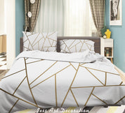 3D Geometric Triangle Parallelogram Quilt Cover Set Bedding Set Duvet Cover Pillowcase 576