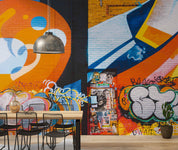 3D Graffiti Round Love Triangle Wall Mural Wallpaper YXL 2805
