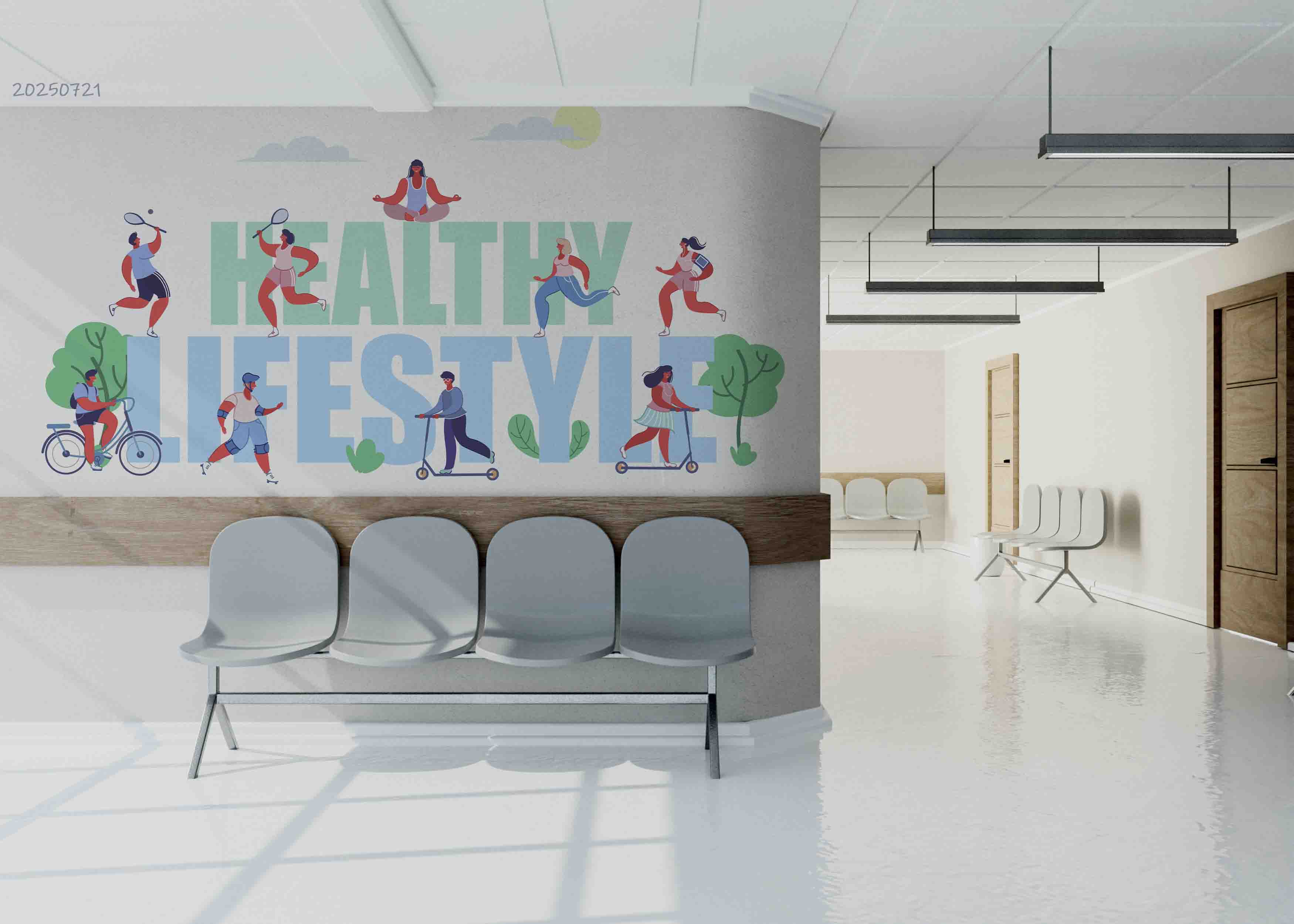 3D Clinic Hospital Rehabilitation Center Medical Healthcare Wall Mural Wallpaper 20
