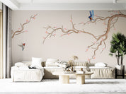 3D Animal Bird Trunk Flower Wall Mural Wallpaper YXL 15- Jess Art Decoration