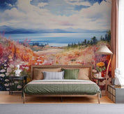3D Sky Sea Floral Oil Painting Wallpaper Wall Mural Wall Decor Wall Art Wall Sticker Remoable Wallpaper LQH 25