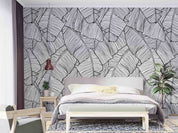 3D Vintage Palm Tree Leaves Pattern Wall Mural Wallpaper GD 5207- Jess Art Decoration