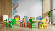 3D Childcare Nursery School Cartoon Animals Kids Wall Mural Wallpaper JN