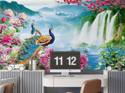 3D Animal Peacock Flower Swan River Waterfall Mountain Wild Goose Wall Mural Wallpaper YXL 03- Jess Art Decoration