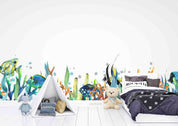 3D Animal Coral Sea Fish Wave Point Wall Mural Wallpaper YXL 15