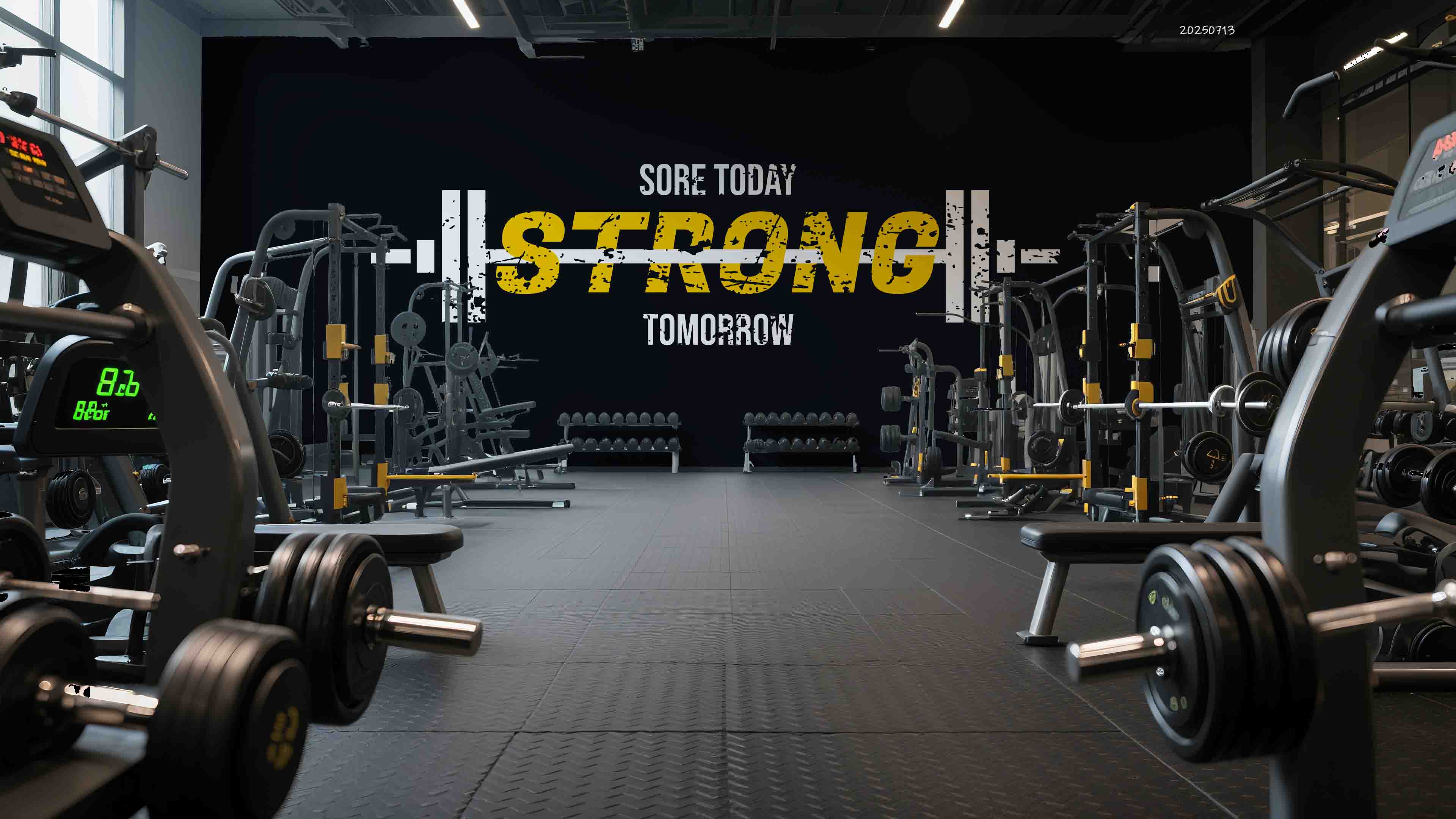 3D Gym Fitness Dumbbell Wall Mural Wallpaper 12