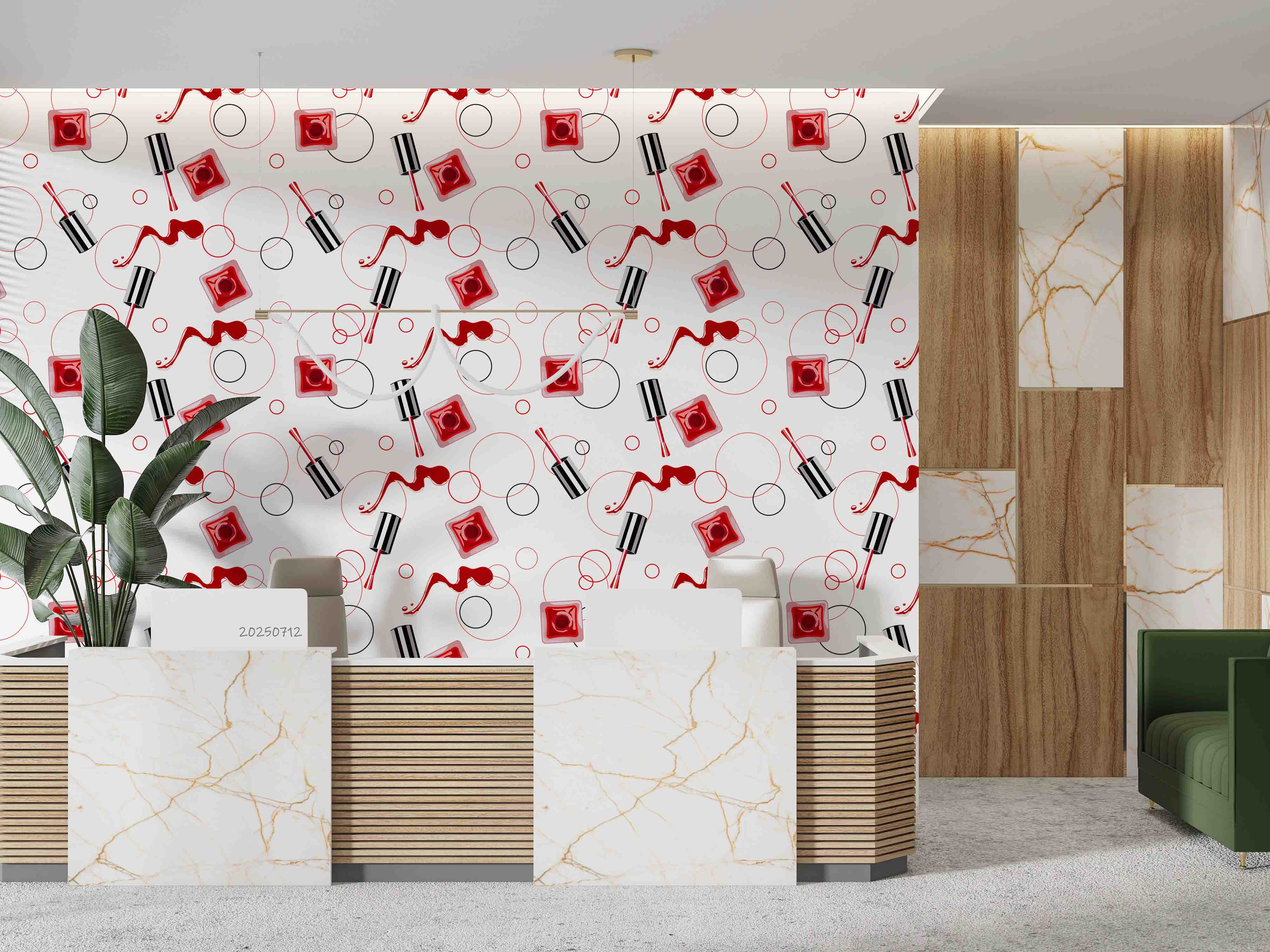 3D Salon Shop Beauty Salon Nail Salon Pattern Wall Mural Wallpaper 18