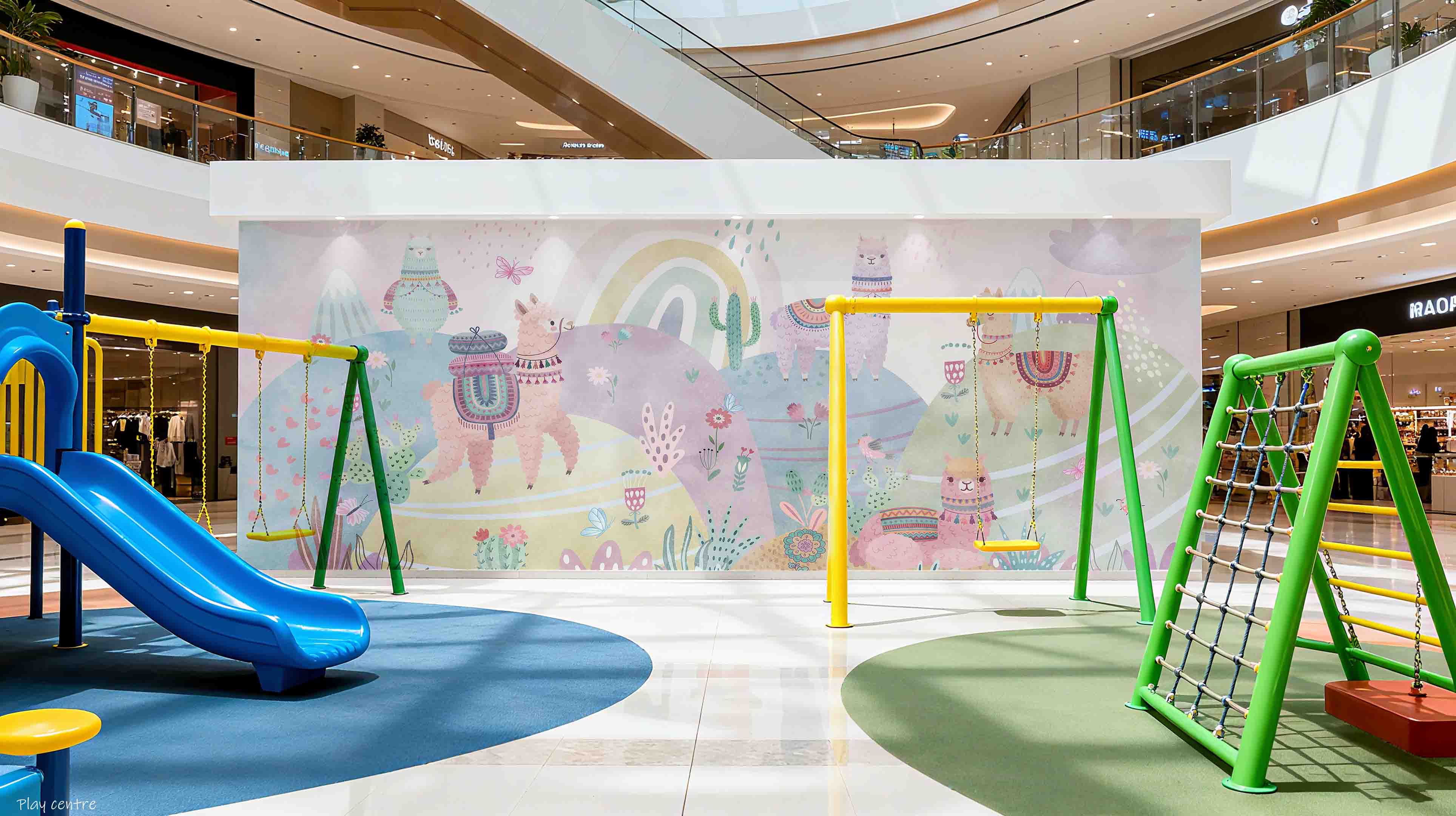 3D Play Centre Amusement Park Funfair Carnie Cartoon Animals Scenery Wall Mural Wallpaper 29