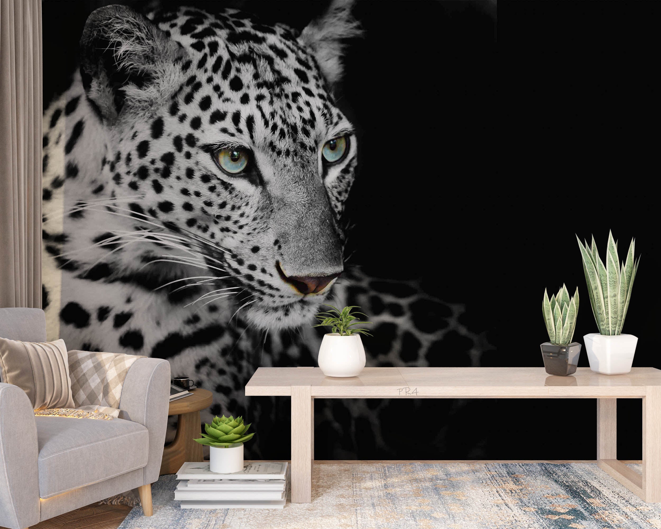 3D Animal Lion Black Wall Mural Wallpaper YXL 2821