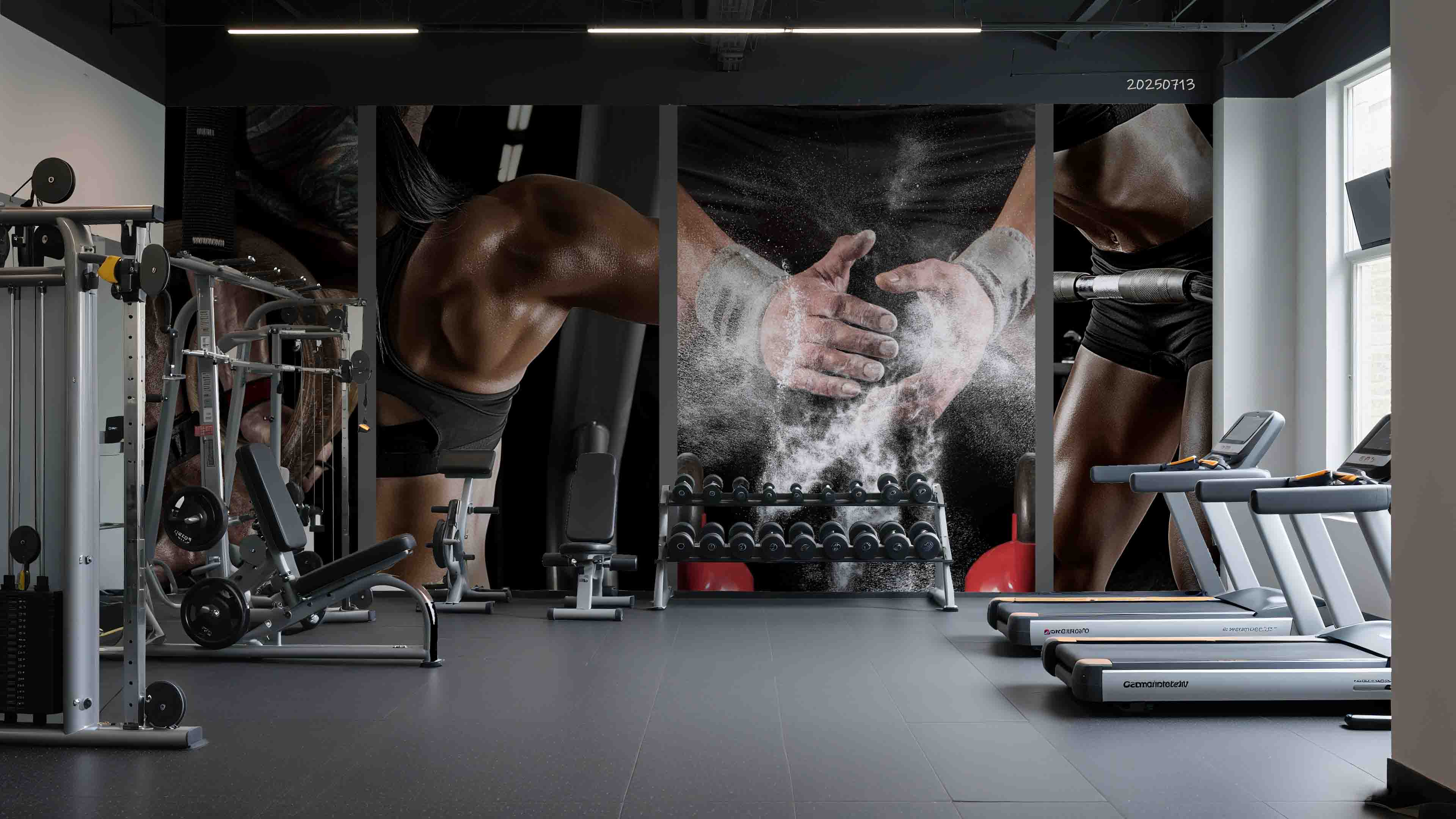 3D Gym Fitness Gymnasium Dumbbell Wall Mural Wallpaper 18