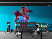 3D Gym Fitness Dumbbell Wall Mural Wallpaper 3