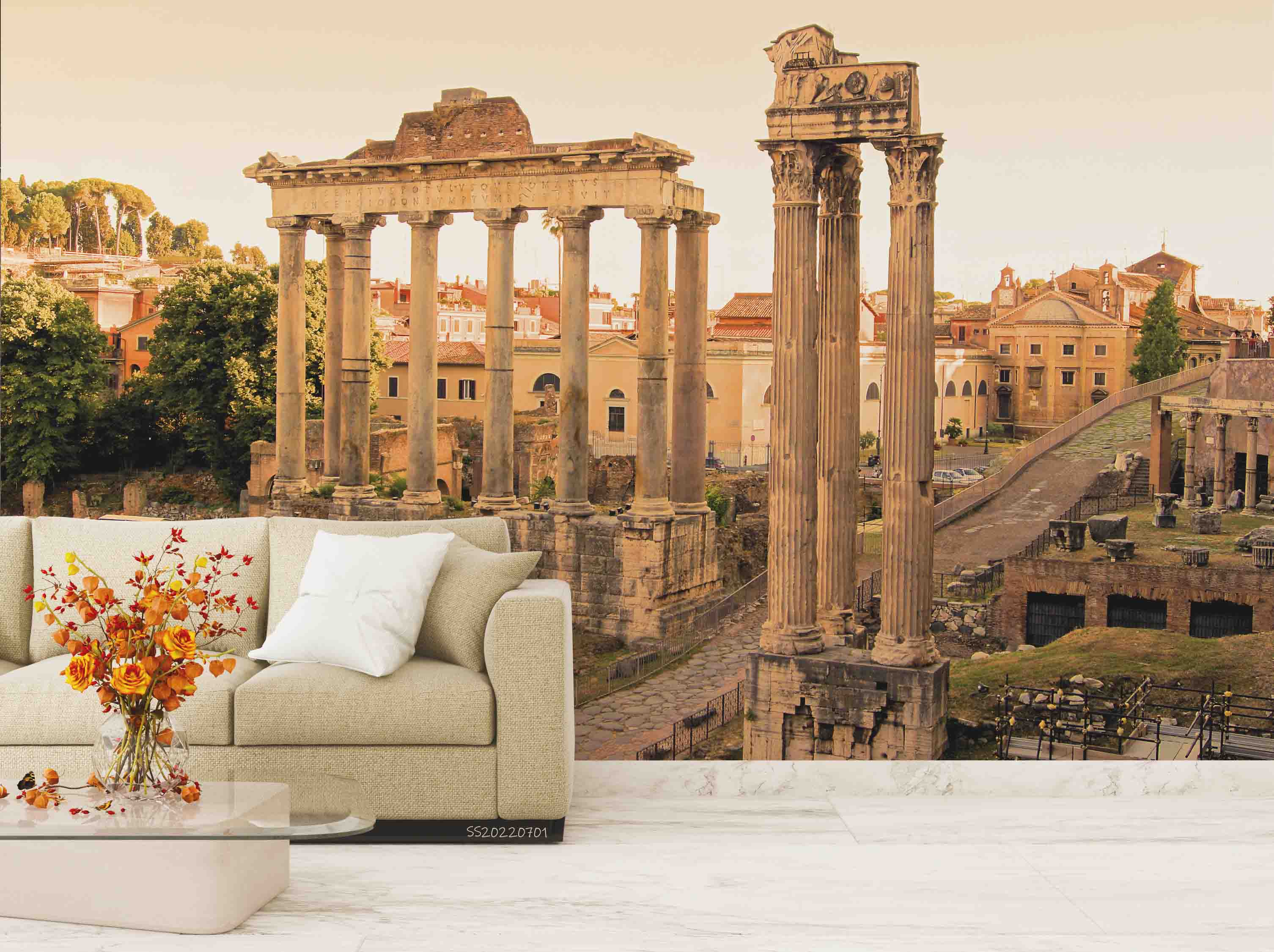 3D Roman Forum Sunset Rome Italy Wall Mural Wallpaper GD 5054- Jess Art Decoration