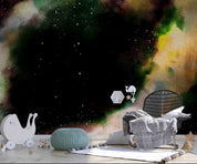 3D Abstract Damaskeen Black Wall Mural Wallpaper YXL 156