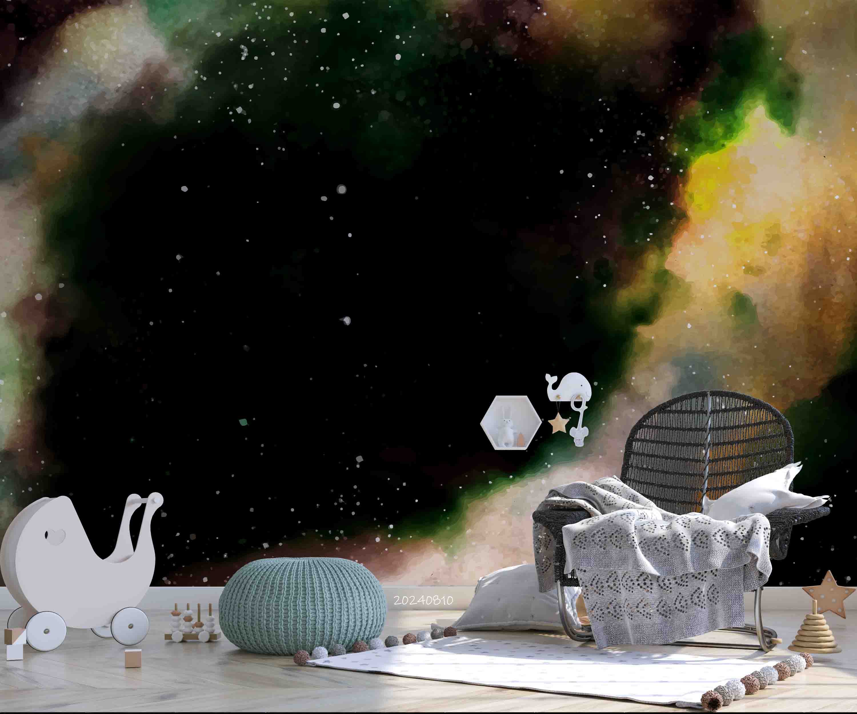 3D Abstract Damaskeen Black Wall Mural Wallpaper YXL 156