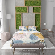 3D Geometric Round Leaf Wave Point Quilt Cover Set Bedding Set Duvet Cover Pillowcase 138