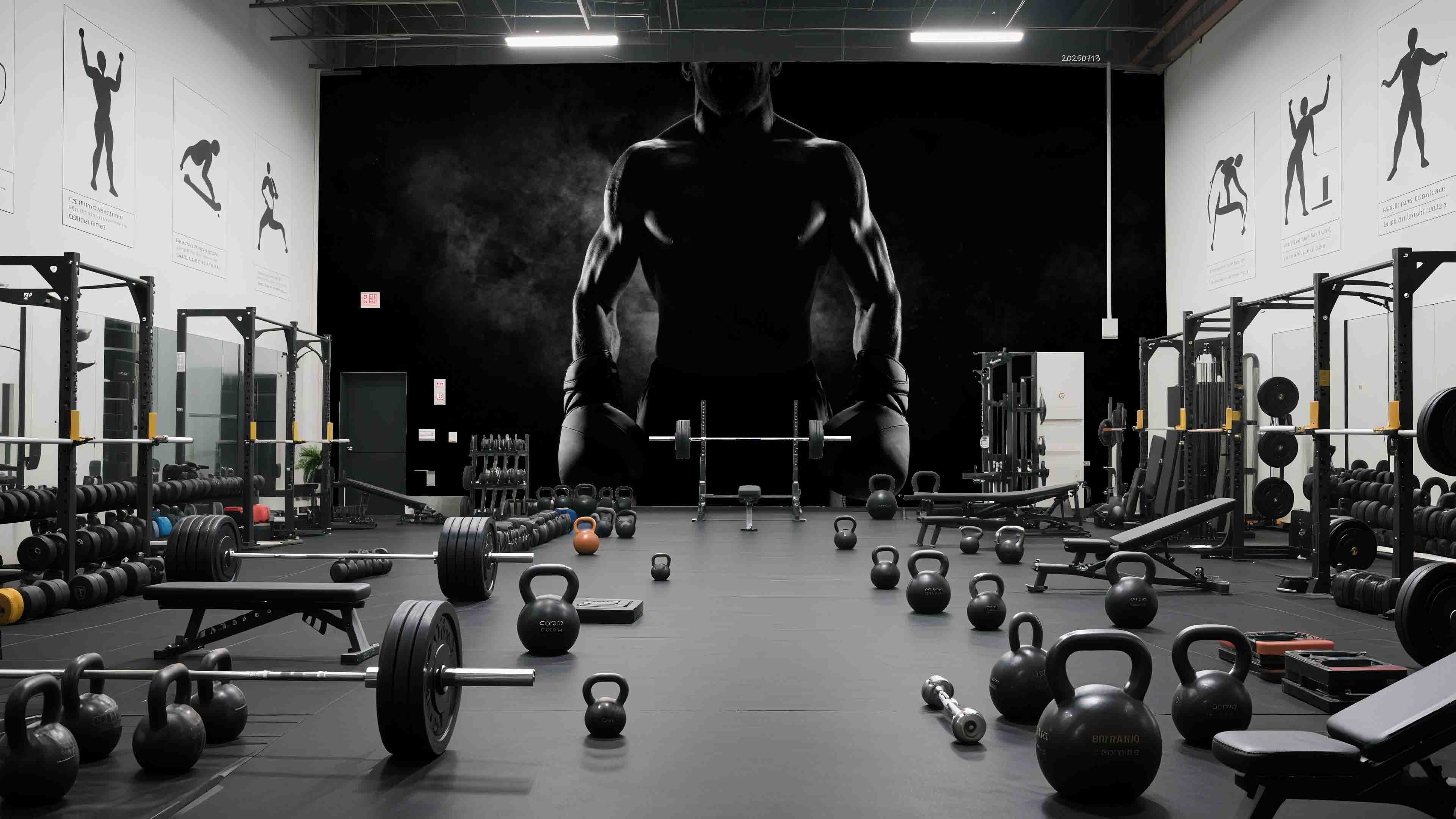 3D Gym Fitness Dumbbell Wall Mural Wallpaper 10