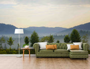 3D Green Forest Mountains White Fog Nature Scenery Wallpaper Wall Mural Wall Decor Wall Art Wall Sticker Remoable Wallpaper LQH