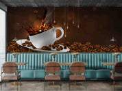 3D Restaurant Snack Bar Coffee Shop Wall Mural Wallpaper 31