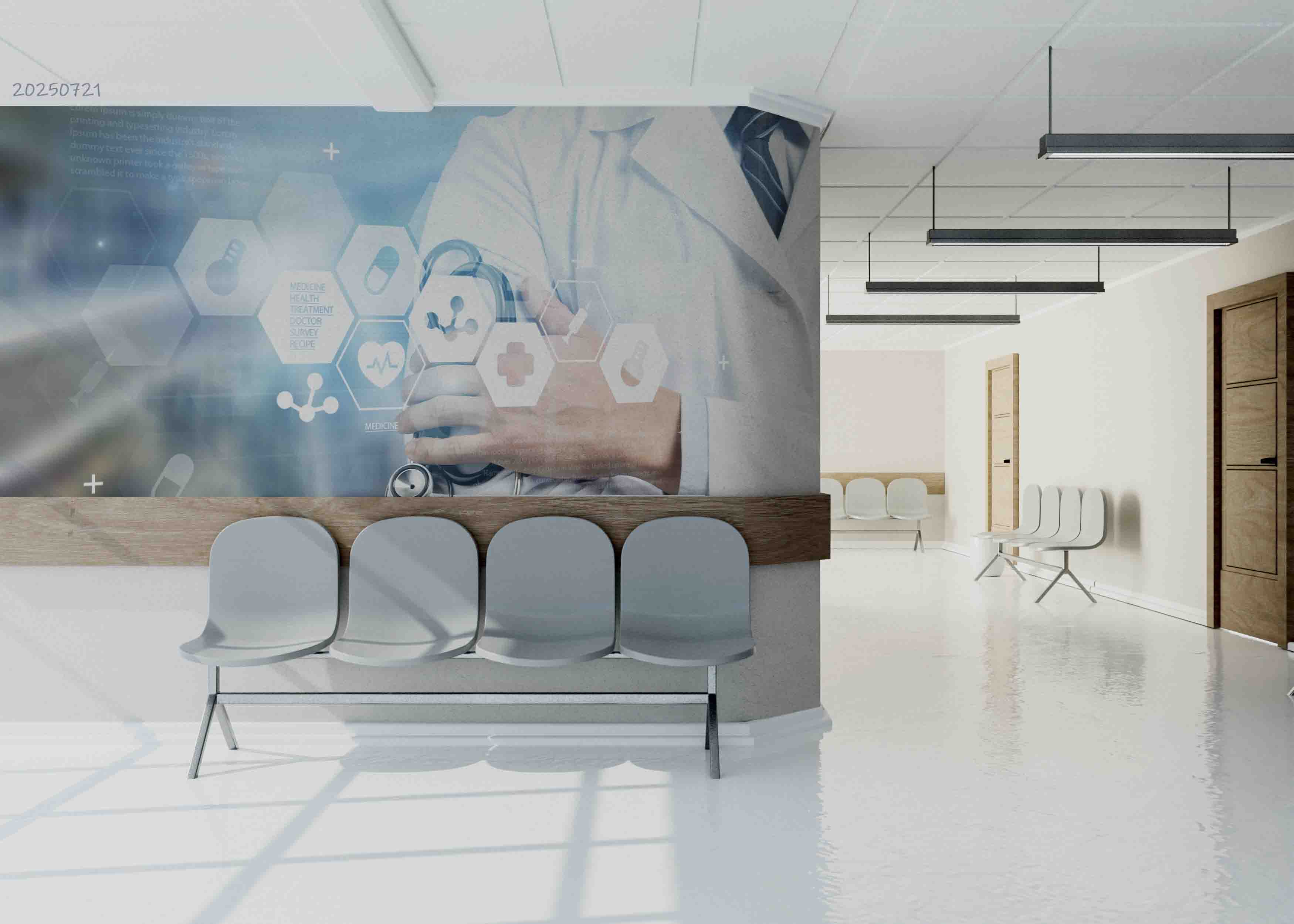 3D Clinic Hospital Rehabilitation Center Medical Healthcare Wall Mural Wallpaper 11