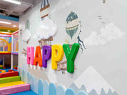 3D Play Centre Amusement Park Funfair Carnie Mountains Plane Fire Balloon Wall Mural Wallpaper 13
