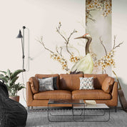 3D Tree Floral Red-Crowned Crane Wall Mural Wallpaper YXL 2943