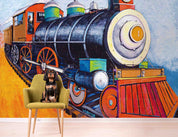 3D Vintage Locomotive Rails Wall Mural Wallpaper GD 4480- Jess Art Decoration