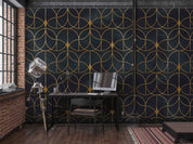 3D Geometric Ellipse Line Triangle Wall Mural Wallpaper YXL 2798