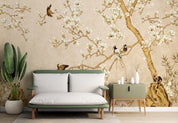 3D Chinese Magnolia Branch Bird Wall Mural Wallpaper GD 4722- Jess Art Decoration