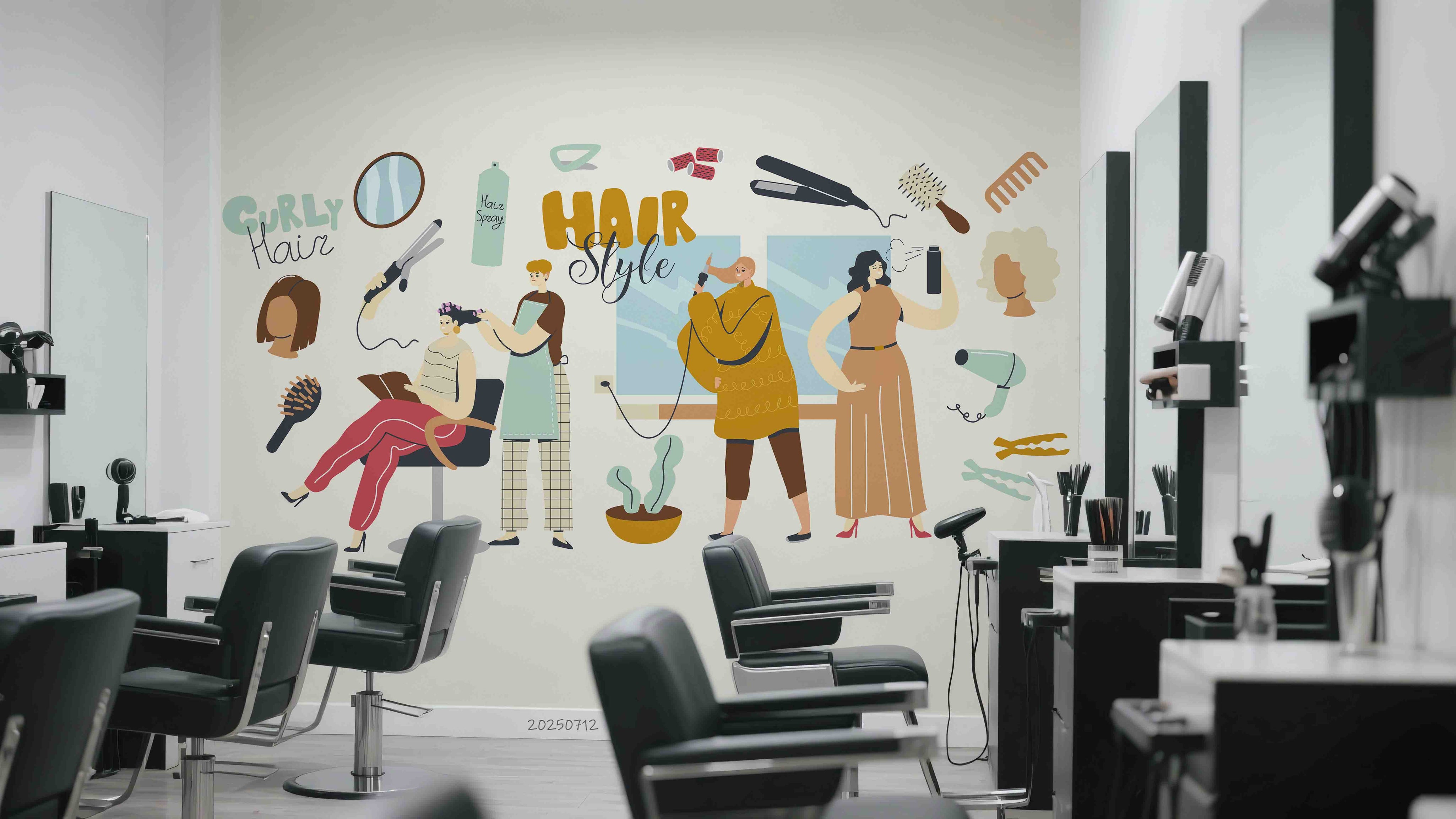 3D Salon Shop Beauty Salon Barber Shop Wall Mural Wallpaper 45