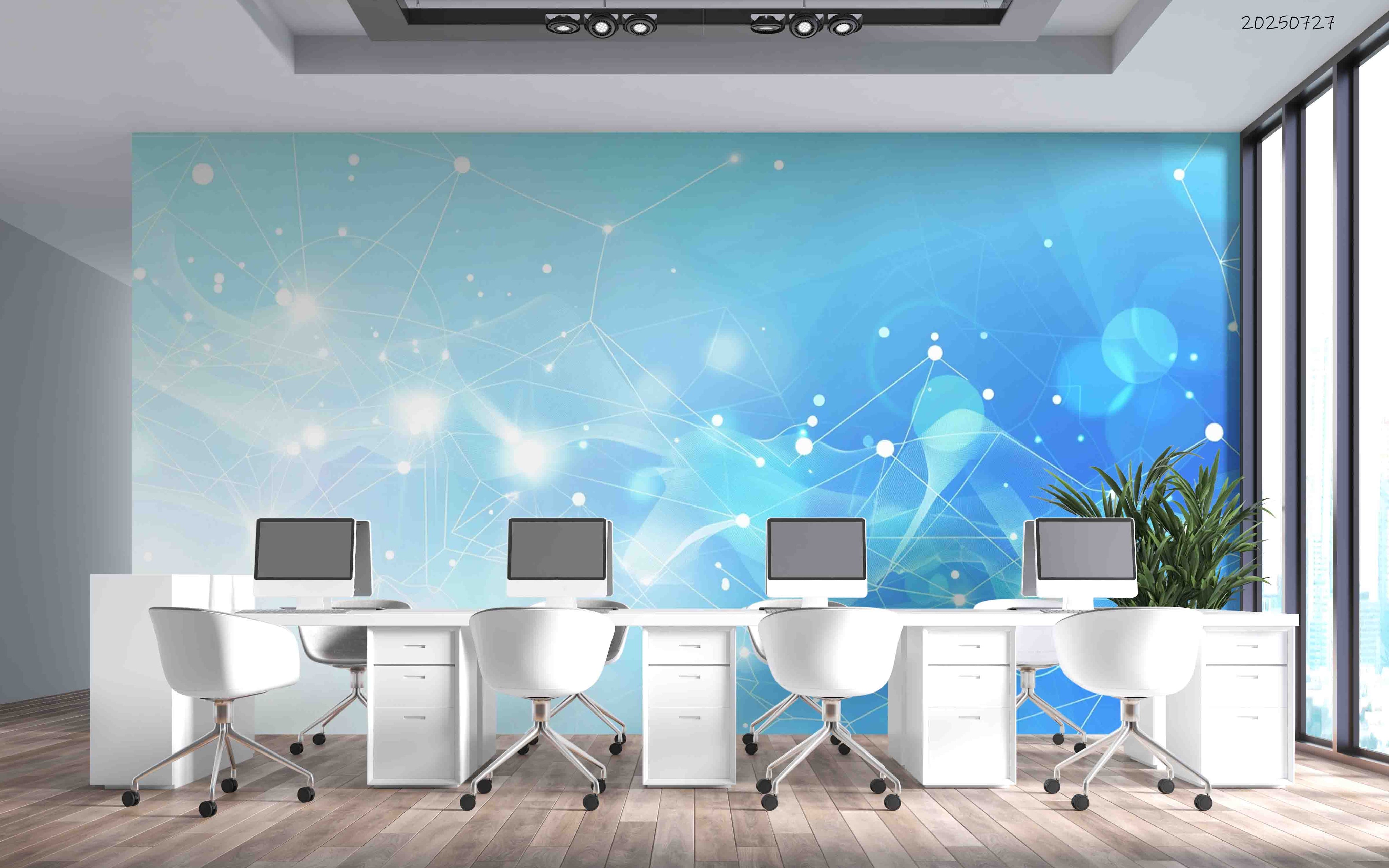 3D Office Business Commerce Technology Modern Wall Mural Wallpaper 26