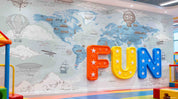 3D Play Centre Amusement Park Funfair Carnie World Map Wall Mural Wallpaper 0