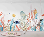 3D Animal Fish Coral Octopus Dot Wall Mural Wallpaper YXL 57