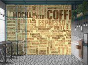 3D Coffee Varieties Beverage Type Art Wall Mural Wallpaper GD 5571- Jess Art Decoration