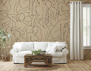 3D Abstract Brown People Cartoon Wallpaper Wall Mural Wall Decor Wall Art Wall Sticker Remoable Wallpaper LQH