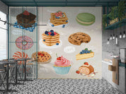 3D Colorful Dessert Collection Wall Mural Wallpaper GD 5257- Jess Art Decoration