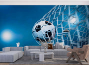 3D Night Moon Football Net Wall Mural Wallpaper YXL 2840