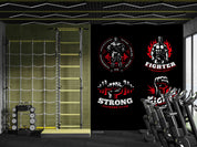 3D Poster Letter Weightlifting Man Ignis  Black Wall Mural Wallpaper YXL 81