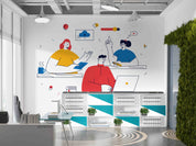 3D Office Business Commerce Brainshtorm Working Wall Mural Wallpaper 31