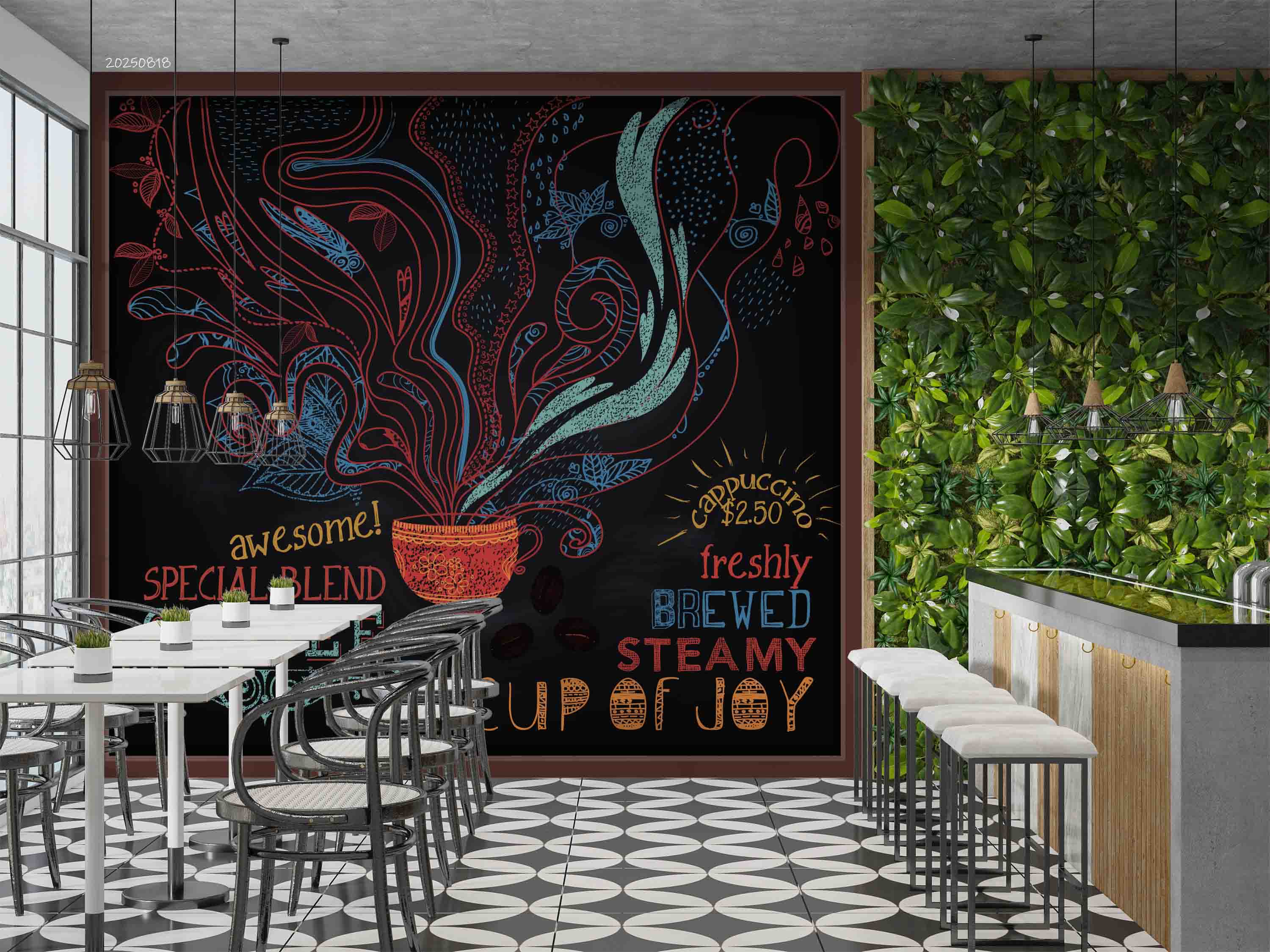 3D Restaurant Snack Bar Coffee Shop Wall Mural Wallpaper 66
