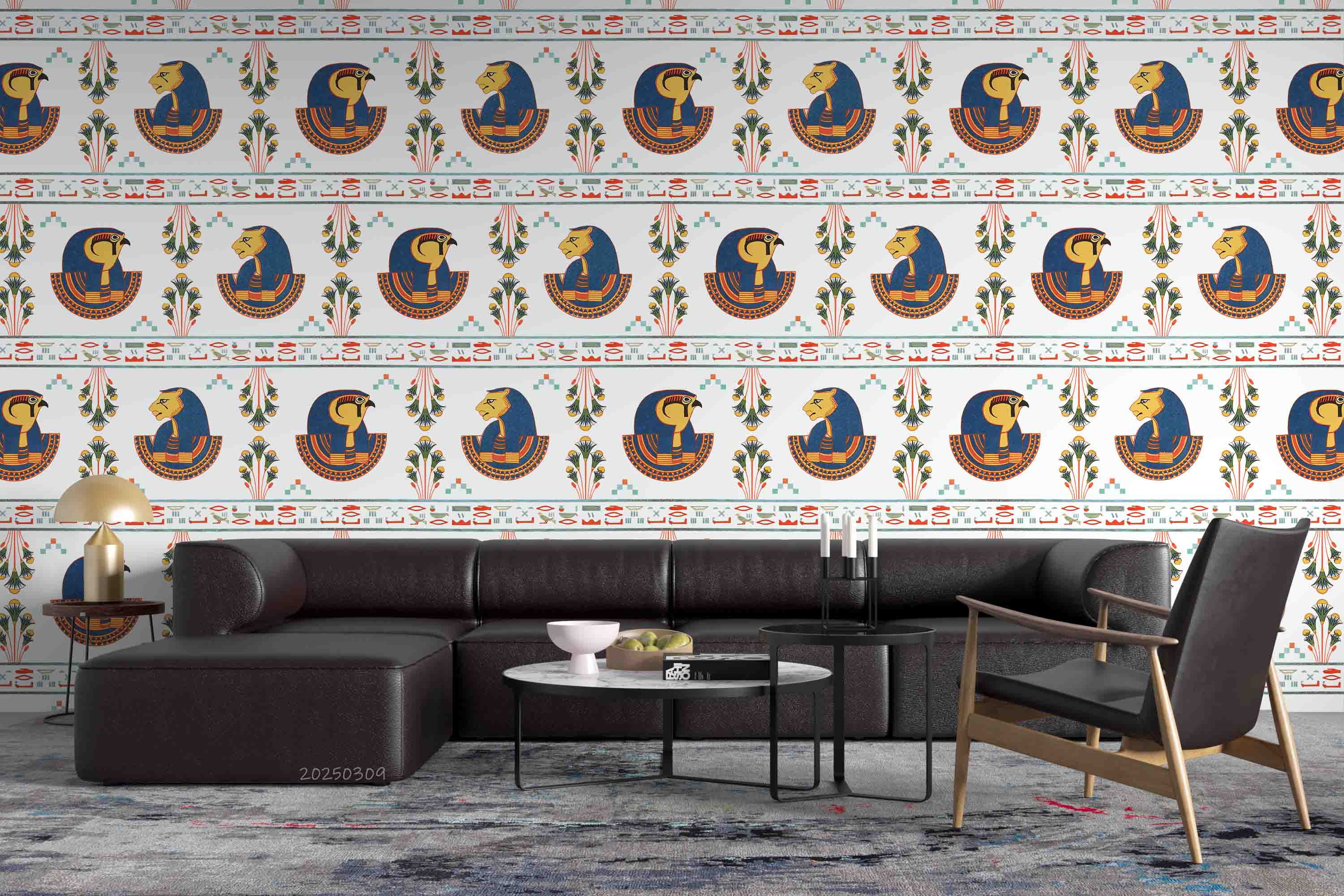 3D Egyptian Tefnut Pattern Background Wallpaper Wall Mural Wall Decor Wall Art Wall Sticker Remoable Wallpaper LQH